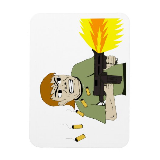machinegunner magneet (Verticaal)