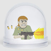 machinegunner sneeuwbol (Voorkant)