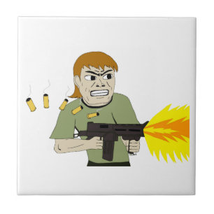 machinegunner tegeltje