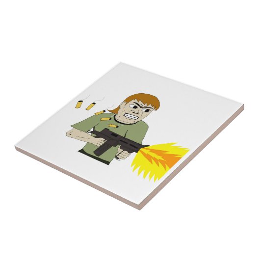 machinegunner tegeltje (Zijkant)