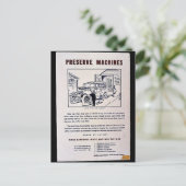 Machines behouden briefkaart (Staand voorkant)