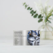 Machines en metalen fab visitekaartje (Staand voorkant)