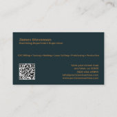 Machines en metalen fab visitekaartje (Achterkant)