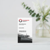 Machines en metalen fab visitekaartje (Staand voorkant)