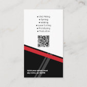 Machines en metalen fab visitekaartje (Achterkant)