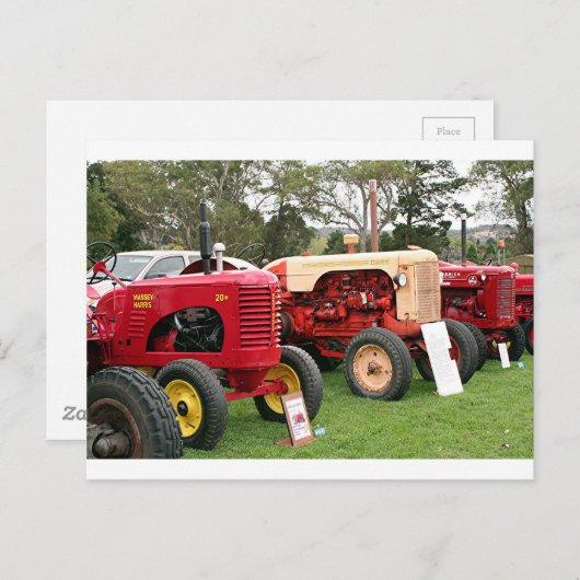 Machines en toestellen voor de boerderij van oude  briefkaart (Voorkant / Achterkant)