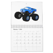 Machines en transport cartoon illustratie kalender (Feb 2026)