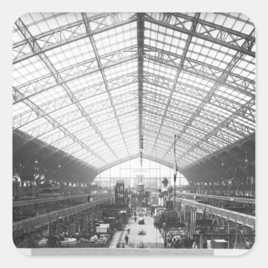 Machines Hall, Universele tentoonstelling Vierkante Sticker (Voorkant)
