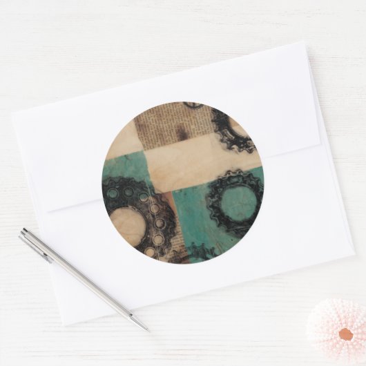 Machines II Ronde Sticker (Envelop)