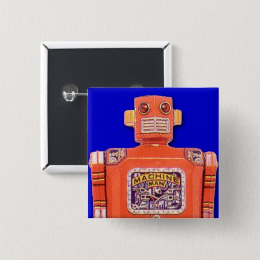 Machines Man Speelgoed Robot Square Button (Voorkant /achterkant)