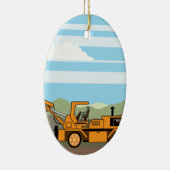 Machines voor boortractoren keramisch ornament (Rechts)