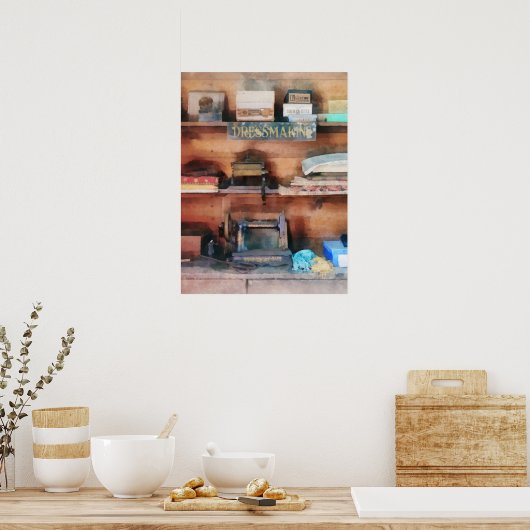 Machines voor het vervaardigen en naaien poster (Keuken)