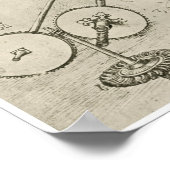 Machines voor het vormen van ijzerstaven, Da Vinci Poster (Hoek)