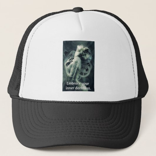 machinevrouw 2 omarmt uw innerlijke duisternis trucker pet (Voorkant)