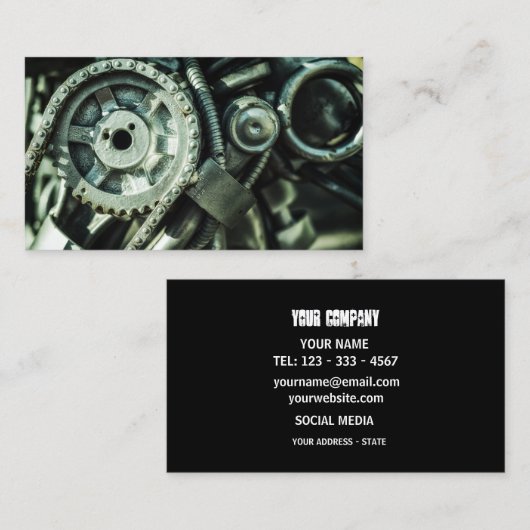 Machinewerktuigmachine Visitekaartje (Voorkant / Achterkant)