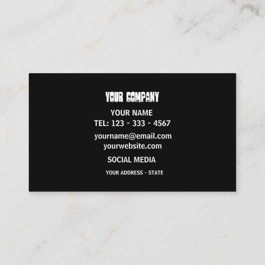 Machinewerktuigmachine Visitekaartje (Achterkant)