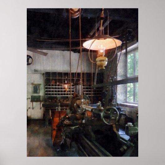 Machinewinkel met lantern poster (Voorkant)