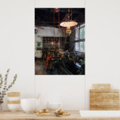 Machinewinkel met lantern poster (Keuken)