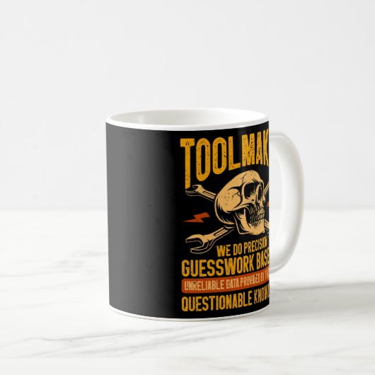 Machining Machinist Precision Guesswork Toolmaker Koffiemok (Voorkant rechts)