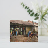 Machinist - Achtertuinmachines 1942 Briefkaart (Staand voorkant)