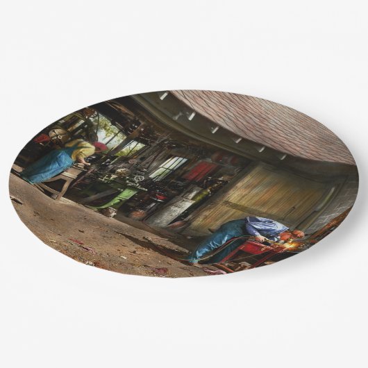 Machinist - Achtertuinmachines 1942 Papieren Bordje (Gekanteld)