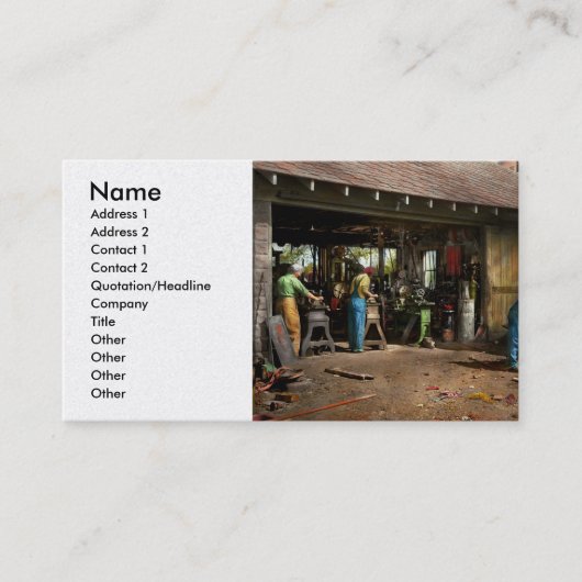 Machinist - Achtertuinmachines 1942 Visitekaartje (Voorkant)