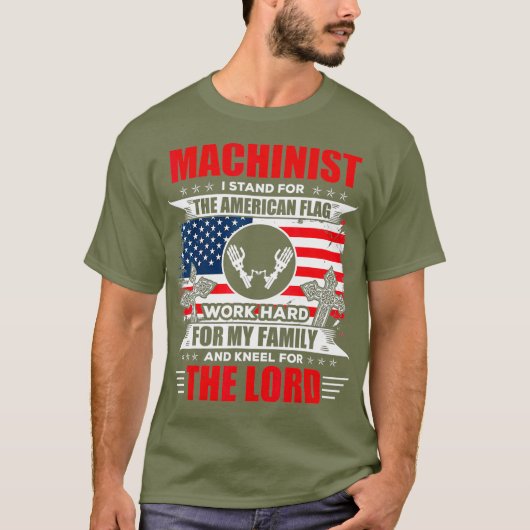 Machinist American Flag Machinist T-shirt Gift (Voorkant)