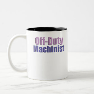 Machinist buiten dienst tweekleurige koffiemok