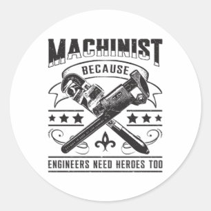 Machinist CNC Machinist Machine Job Grappig Gift Ronde Sticker