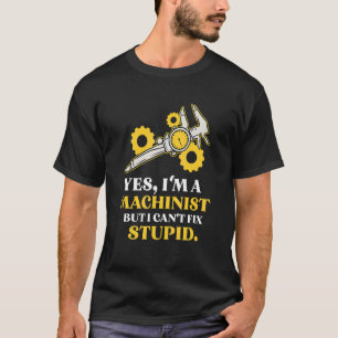 Machinist Craft Machine Operator Tool Plan T-shirt