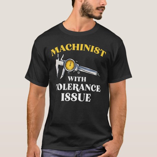 Machinist Craft Machine Operator Tool Plan T-shirt (Voorkant)