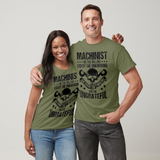 Machinist dat wij het slachtoffer zijn van de onwe t-shirt (Unisex)