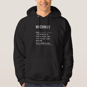 Machinist Definitie Functietitel Hoodie