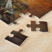 Machinist - Draaibank - Een lange draaibank Legpuzzel (Zijkant)