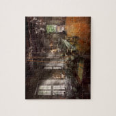 Machinist - Draaibank - Een lange draaibank Legpuzzel (Verticaal)