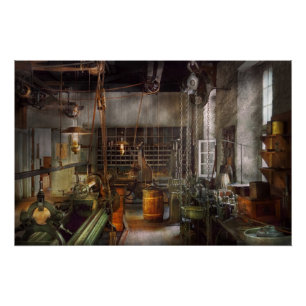 Machinist - draaibanken - machinistenparadijs poster