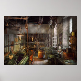 Machinist - Draaibanken - paradijs voor machiniste Poster