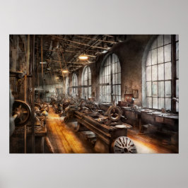 Machinist - Een kamer vol met draaibanken Poster