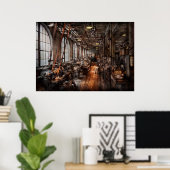 Machinist - Een volledig werkende machinewinkel Poster (Thuiskantoor)