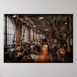 Machinist - Een volledig werkende machinewinkel Poster