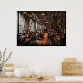 Machinist - Een volledig werkende machinewinkel Poster (Keuken)