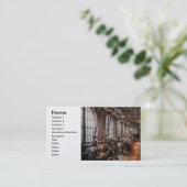 Machinist - Een volledig werkende machinewinkel  Visitekaartje (Staand voorkant)