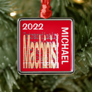 Machinist Extraordinaire CUSTOM Metalen Ornament
