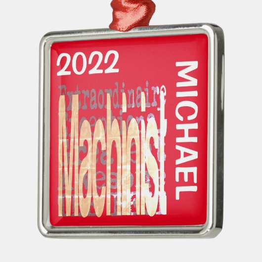 Machinist Extraordinaire CUSTOM Metalen Ornament (Links)