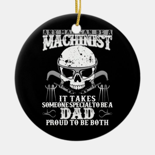 Machinist Funny Joke Humor CNC Papa Gift Keramisch Ornament (Voorkant)