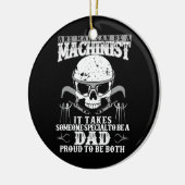 Machinist Funny Joke Humor CNC Papa Gift Keramisch Ornament (Links)