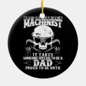 Machinist Funny Joke Humor CNC Papa Gift Keramisch Ornament (Achterkant)