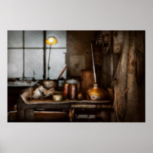 Machinist - Gereedschap - Heeft Olie Poster