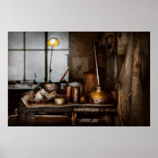 Machinist - Gereedschap - Heeft Olie Poster (Voorkant)