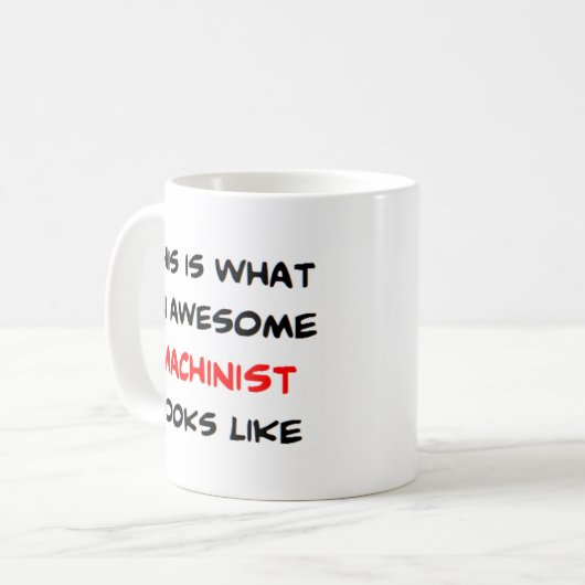 machinist, geweldige koffiemok (Voorkant links)